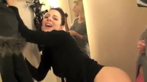 In the dressers room