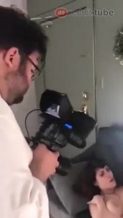 Guy cucks girl with donut