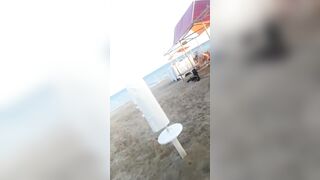 Russian Couple Fucking on Public Beach