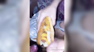 Trashy: Cum hotdog #3