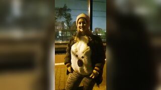 Trashy: Flashing Huge Tits at tram stop (Cukierkowa Zgrywuska) #4