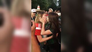 Russia Vs Mexico Kiss (Russia World Cup 2018). Who won? Who's next ? You decide