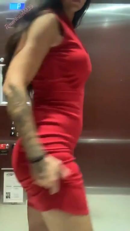 Not wearing panties in an elevator