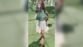 Trashy: Mom Flashing Drivers Passing By and Getting Caught By One In A Parked Car #4