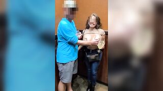 Trashy: One Too Many and Letting A Stranger Fondle Her Boob #3