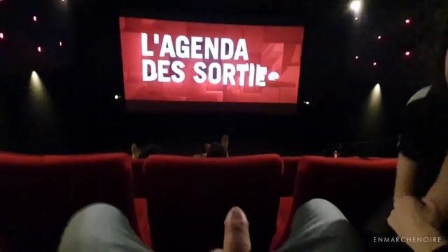 Risky cinema blow job