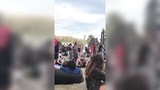 Trashy: Drunk girl does not care about the crowd #4