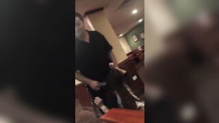 Trashy: BJ in what appears to be a group of coworkers at a restaurant after hours #4