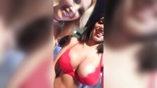 Trashy: Bimbos flash tits #4