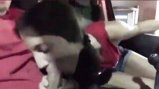 Trashy: Sucking cock at a drivethru #4