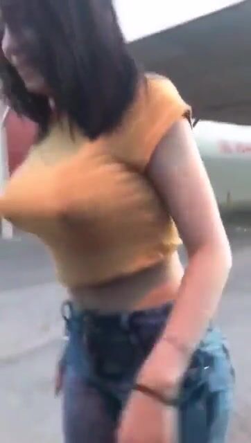 Latina Strips In Public