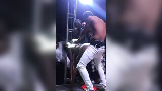 Taking off her bra and giving the singer a dance mid-concert