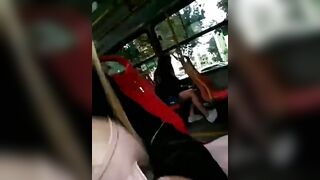 Trashy: Latina Squirting on the bus #4