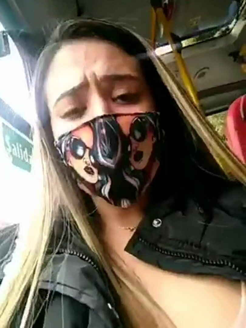 Latina Squirting on the bus
