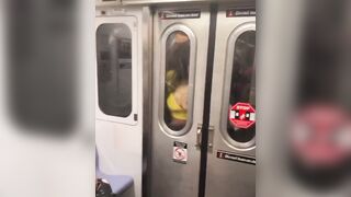 Trashy: Horny couple comes very close to straight up fucking on the tube #4