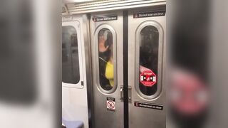 Trashy: Horny couple comes very close to straight up fucking on the tube #3