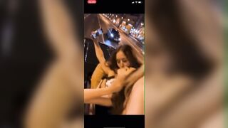 Trashy: lesbians flashing and making out #4