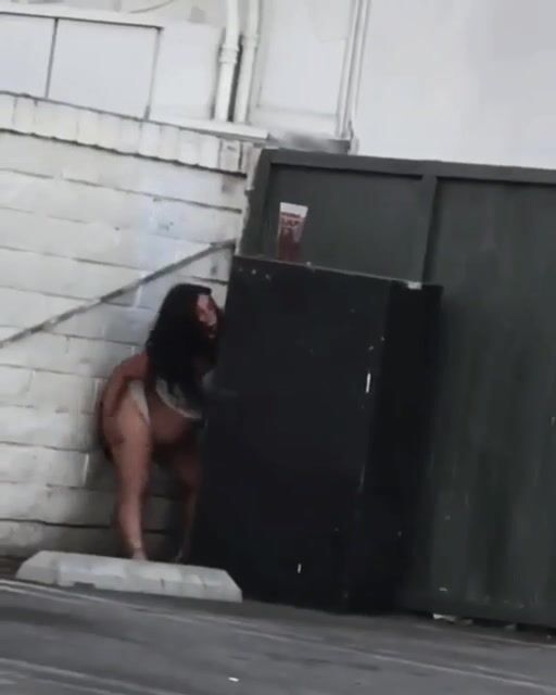 Found a homeless chick getting it