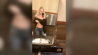 masturbating in a public bathroom