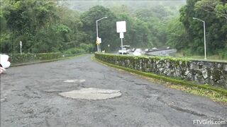 Completely Naked on a Busy Road