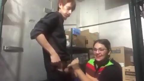 Making some sauce in the Burger King cooler