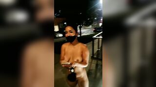 Trashy: Naked girl does not mind police watching #4