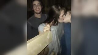 Trashy: Kissing Her Best Friend While She'S Getting Fucked Outdoor #4