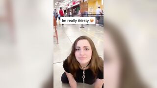 Acting like a dog in public