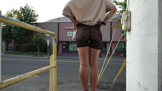 Trashy: Almost caught with her shorts down #2