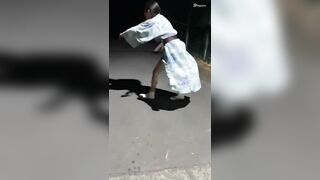 Trashy: Almost Caught Getting Herself Off on The Street #4