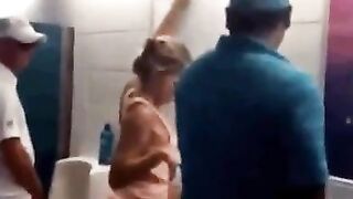 Trashy: Imagine the outrage if a drunk man did this at a women's bathroom #2