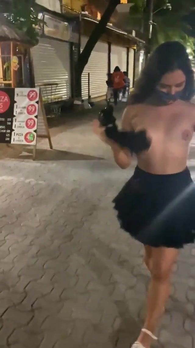 Walking topless in public