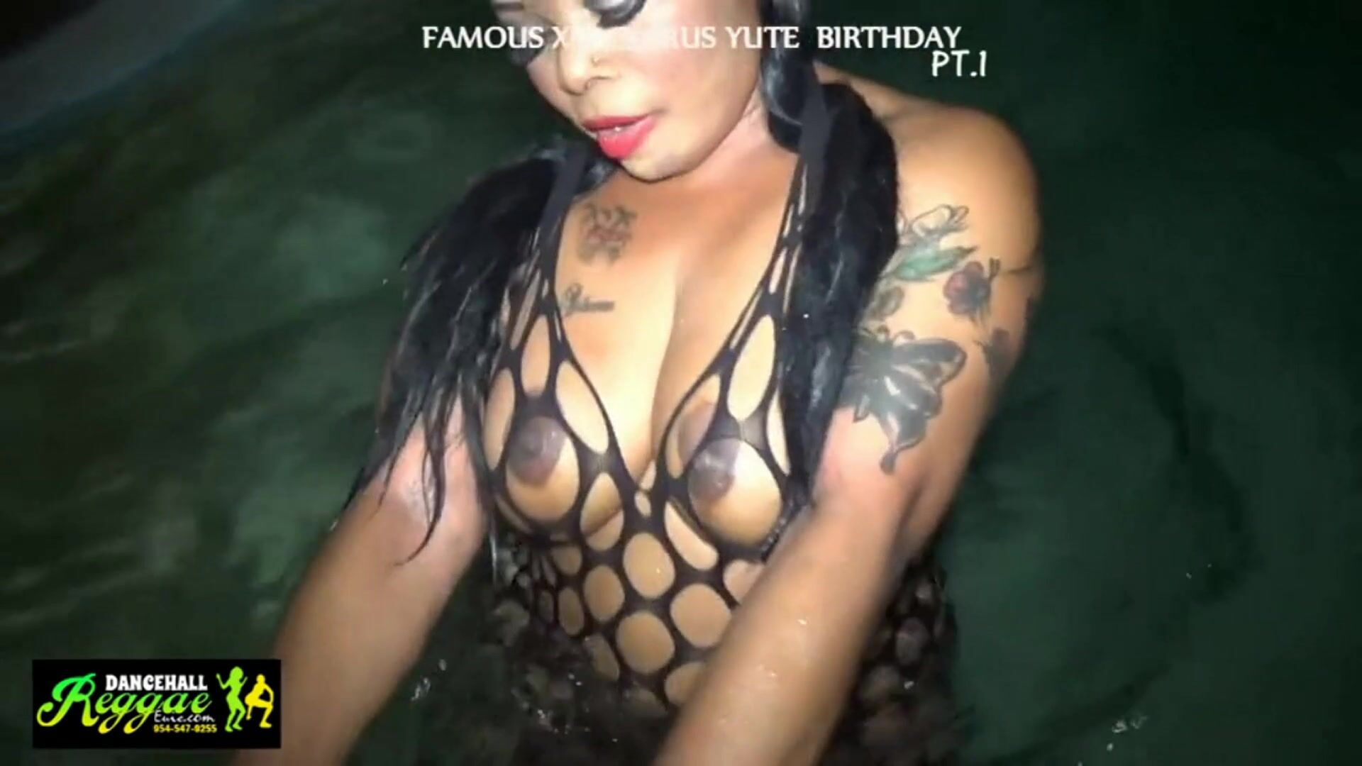 Breasts out at the pool party