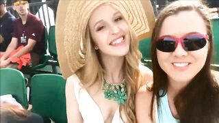 They got bored watching golf so they decided to make their own fun