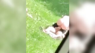 Trashy: Caught fucking in the park of the residence #2