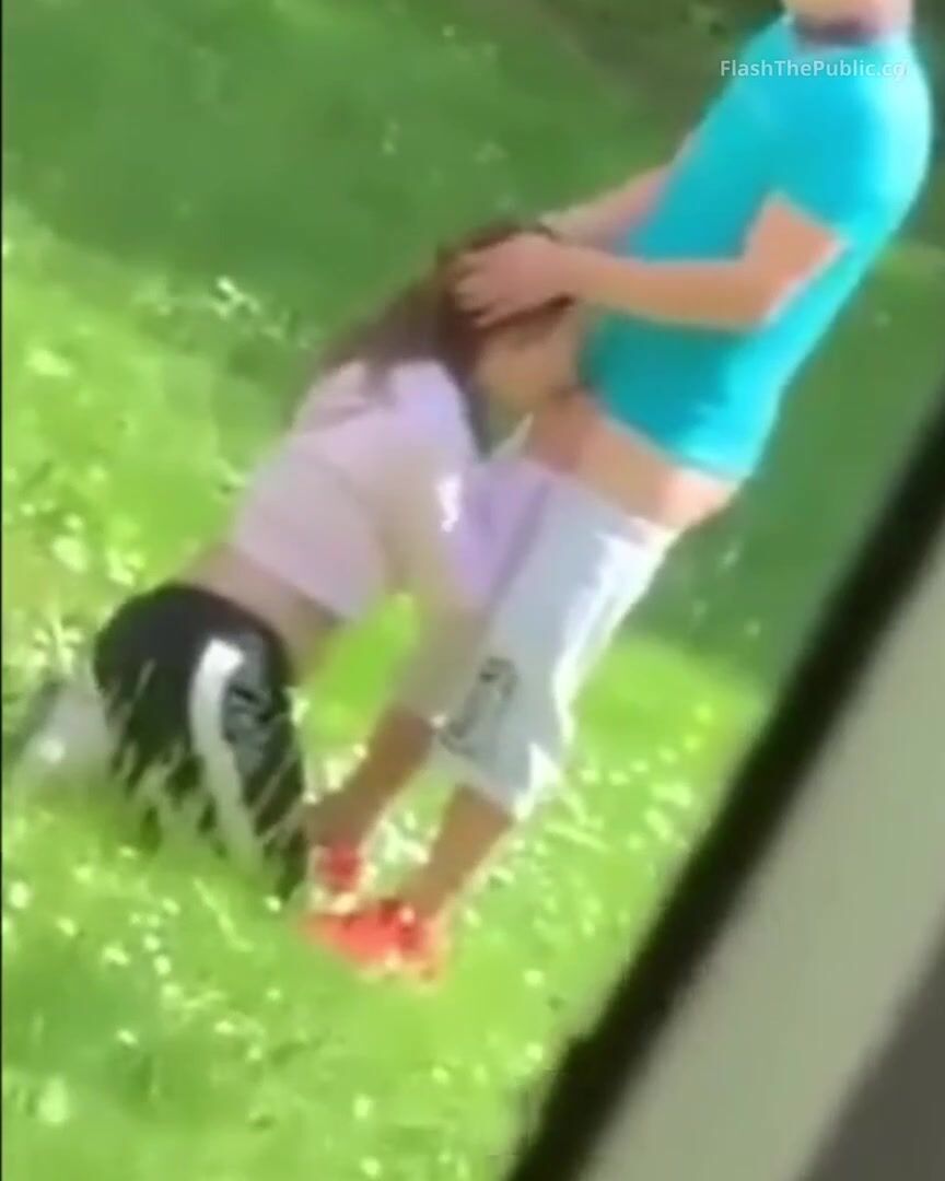 Caught fucking in the park of the residence