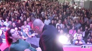 Trashy: She gets fuck on the stage in front of audience #3