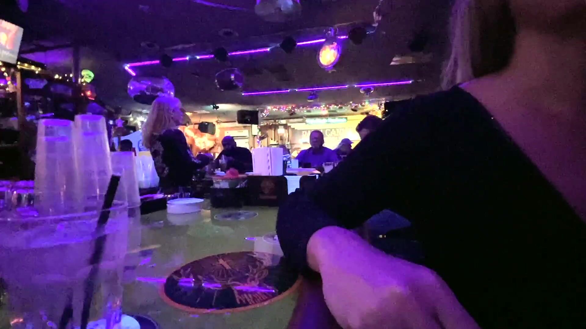 Having some naughty fun at the bar